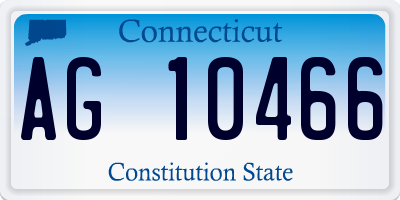 CT license plate AG10466