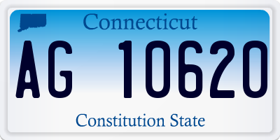 CT license plate AG10620