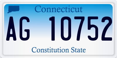 CT license plate AG10752