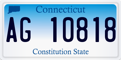 CT license plate AG10818
