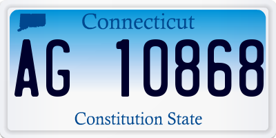 CT license plate AG10868
