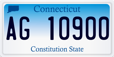 CT license plate AG10900