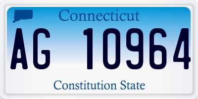 CT license plate AG10964