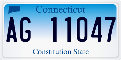 CT license plate AG11047