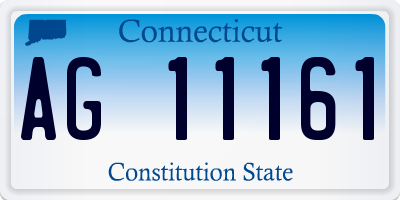 CT license plate AG11161