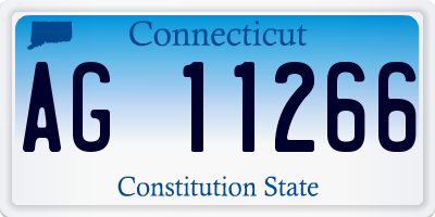 CT license plate AG11266