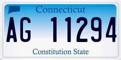 CT license plate AG11294