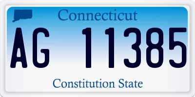 CT license plate AG11385