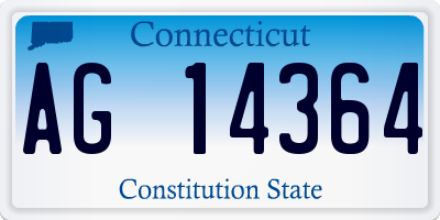 CT license plate AG14364
