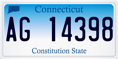 CT license plate AG14398