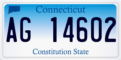 CT license plate AG14602