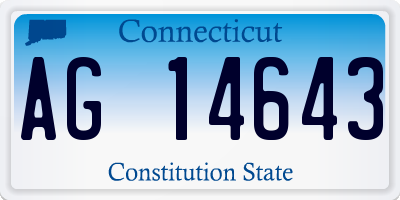 CT license plate AG14643