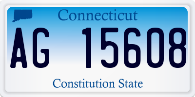 CT license plate AG15608