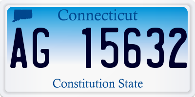 CT license plate AG15632