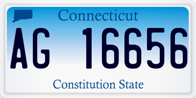 CT license plate AG16656