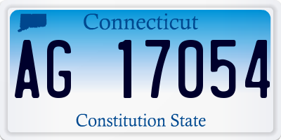 CT license plate AG17054