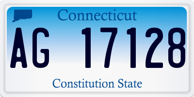 CT license plate AG17128