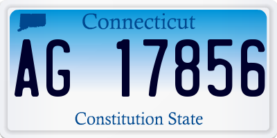 CT license plate AG17856