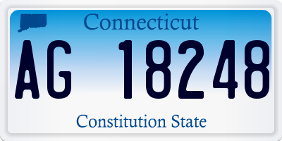 CT license plate AG18248