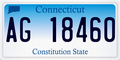 CT license plate AG18460