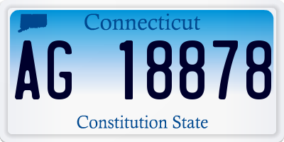 CT license plate AG18878