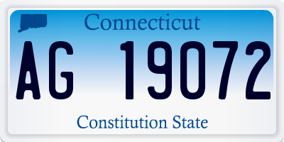 CT license plate AG19072