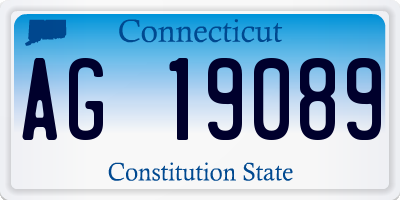 CT license plate AG19089