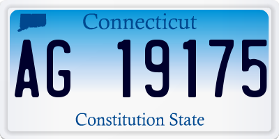CT license plate AG19175