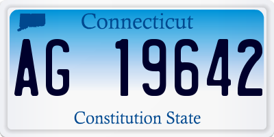 CT license plate AG19642