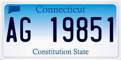 CT license plate AG19851