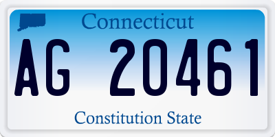 CT license plate AG20461