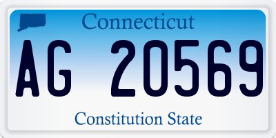 CT license plate AG20569