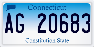 CT license plate AG20683