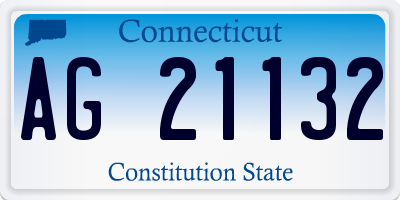 CT license plate AG21132