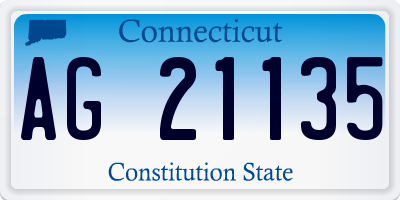 CT license plate AG21135