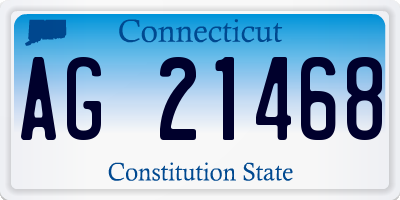CT license plate AG21468