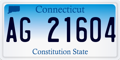 CT license plate AG21604