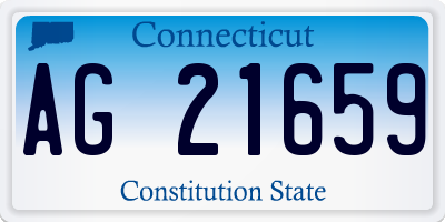 CT license plate AG21659