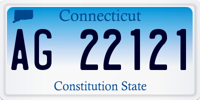 CT license plate AG22121