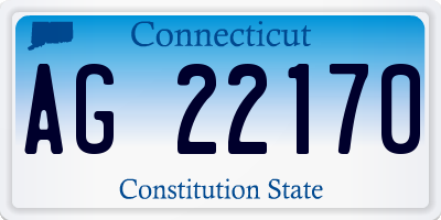CT license plate AG22170