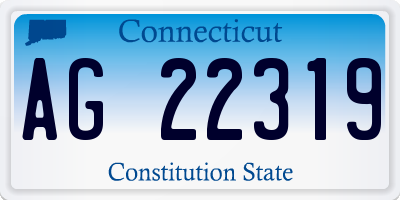 CT license plate AG22319