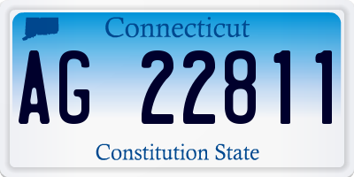CT license plate AG22811