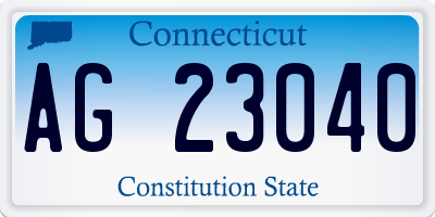 CT license plate AG23040