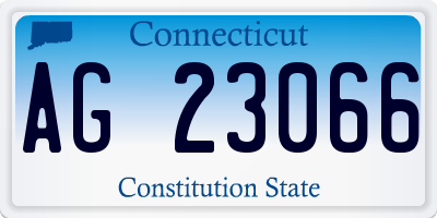 CT license plate AG23066