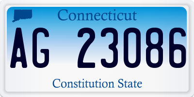 CT license plate AG23086