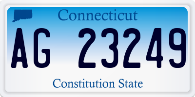 CT license plate AG23249