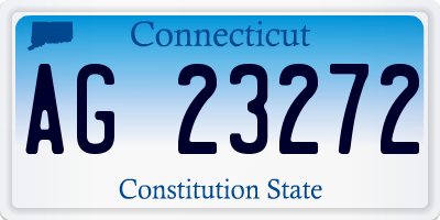 CT license plate AG23272