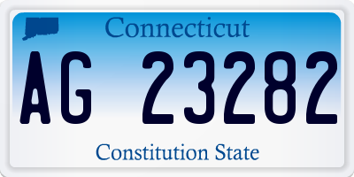 CT license plate AG23282