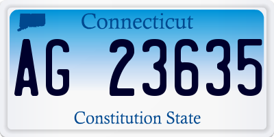 CT license plate AG23635