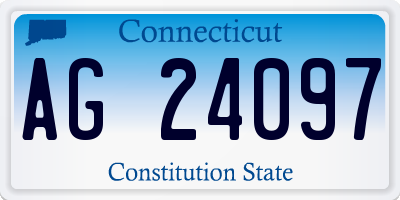 CT license plate AG24097